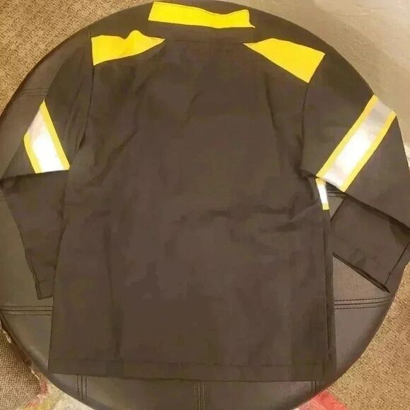 Crazy 8 Kids Black/Yellow Reflective Fireman Costume Coat - Picture 7 of 9